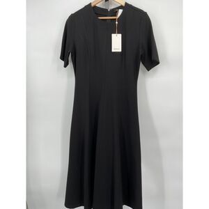 Quince Black Short Sleeve Dress